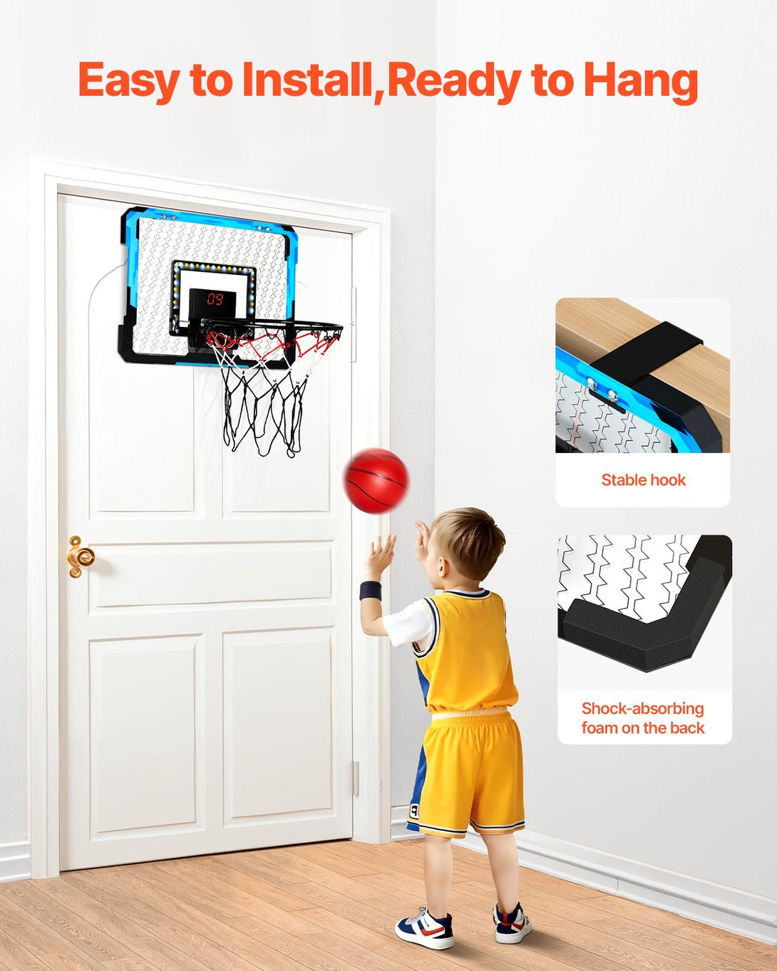 Kids LED Basketball Hoop & Scoreboard BLYNTRA