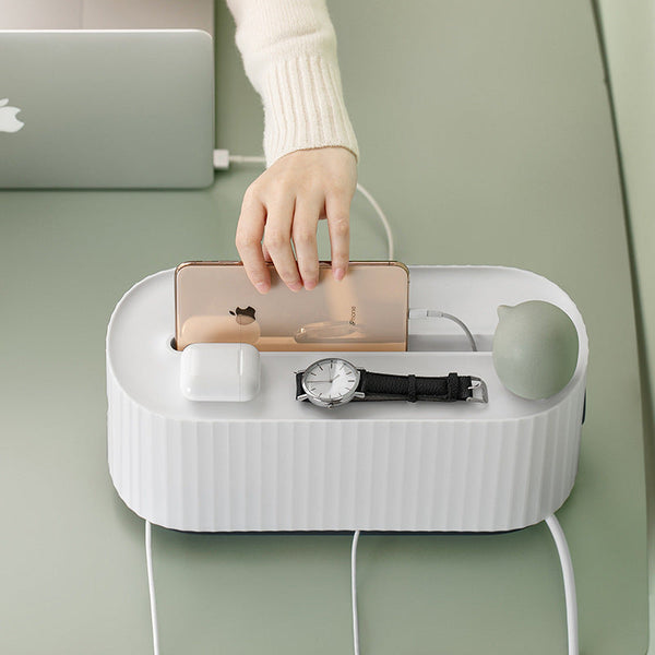 Power Strip Wire Case Cable Storage Box Anti Dust Charger Socket Organizer Network Line Storage Bin Charger Wire Management Silicone Back Scrub Bath Brush