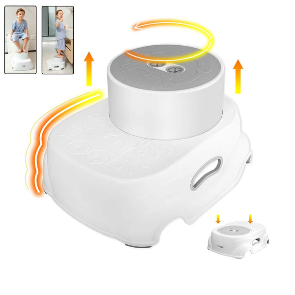 BLYNTRA Two-Step Padded Footstool – Sturdy & Space-Saving Design