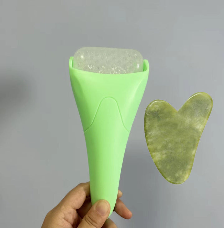 GlaciGlow Facial Ice Roller Massager Silicone Back Scrub Bath Brush