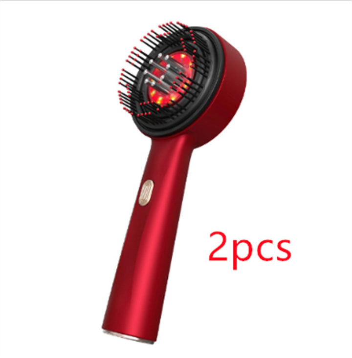 Electric Massage Comb Home Scalp Drain Comb Red Light Anti-slip Hair Care Multi-functional Massage Comb Silicone Back Scrub Bath Brush