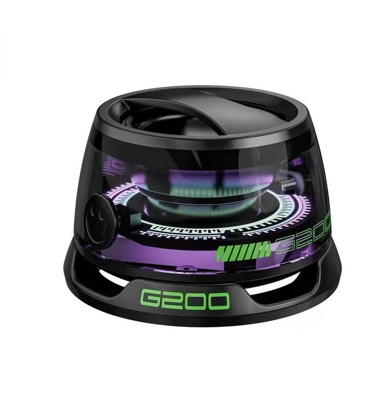 Portable Bluetooth Speaker G200 RGB Lighting Speaker BT5.3 Mini Sound Box 7 Hours Playback Magnetic Phone Holder Silicone Back Scrub Bath Brush