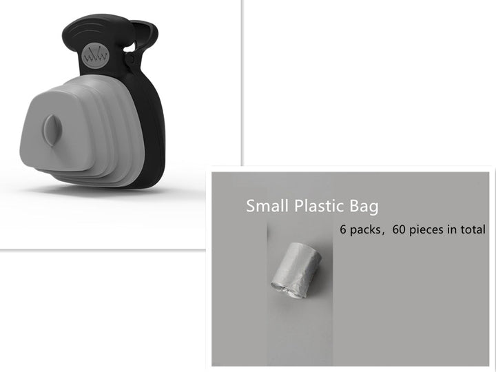 Pet Waste Bag Dispenser with Scoop / Portable Pet Poop Cleaner Silicone Back Scrub Bath Brush