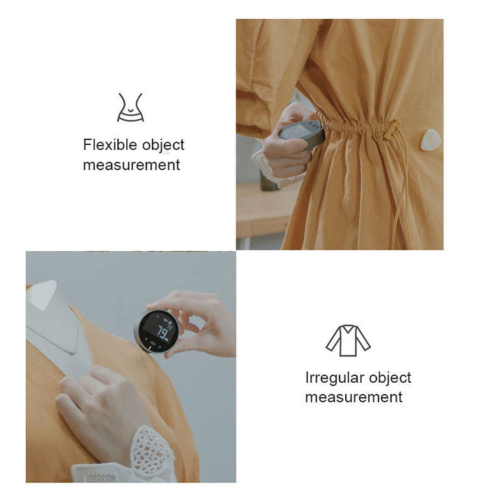 Distance Measuring Instrument Electronic Measuring Ruler Tape Measure High Definition Digital LCD High Precision Electronic Measuring Ruler Tool Silicone Back Scrub Bath Brush