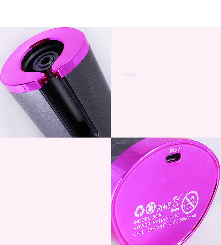 Rechargeable Automatic Hair Curler Women Portable Hair Curling Iron LCD Display Ceramic Curly Rotating Curling Wave Styer Silicone Back Scrub Bath Brush