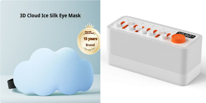 DreamAura White Noise Sleep Machine & RGB Light Silicone Back Scrub Bath Brush