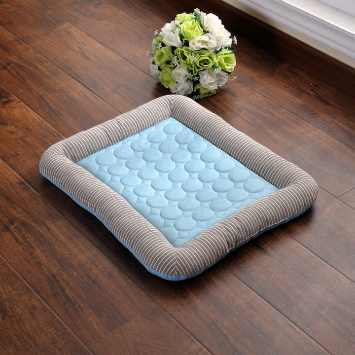 ChillPaws Ice Silk Cooling Mat for Pets Silicone Back Scrub Bath Brush