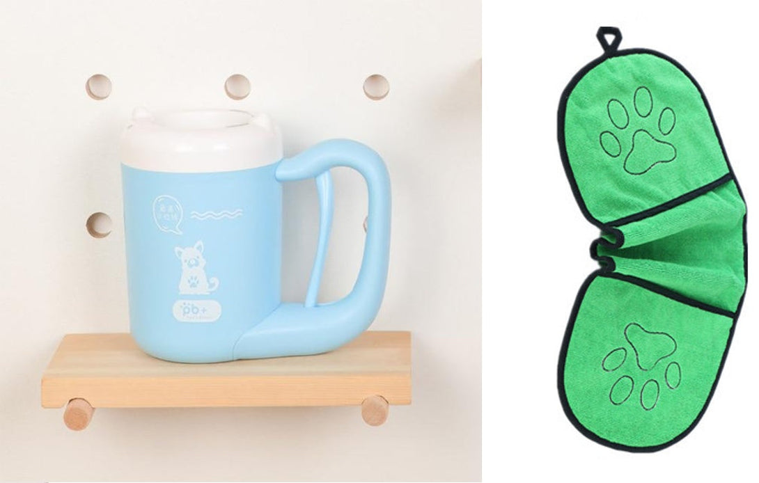 PawPure Silicone Pet Paw Cleaner Cup Silicone Back Scrub Bath Brush