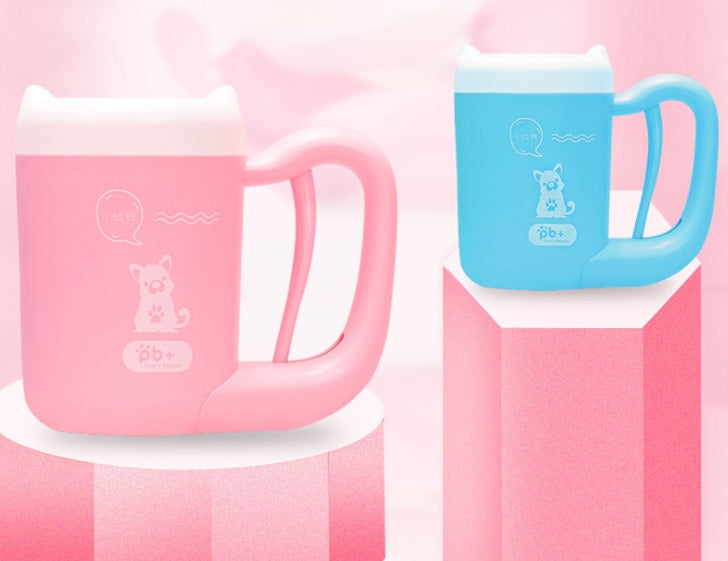 PawPure Silicone Pet Paw Cleaner Cup Silicone Back Scrub Bath Brush