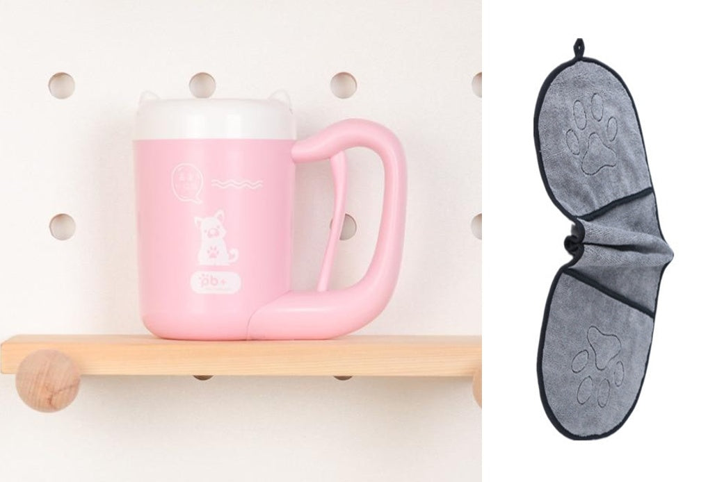 PawPure Silicone Pet Paw Cleaner Cup Silicone Back Scrub Bath Brush