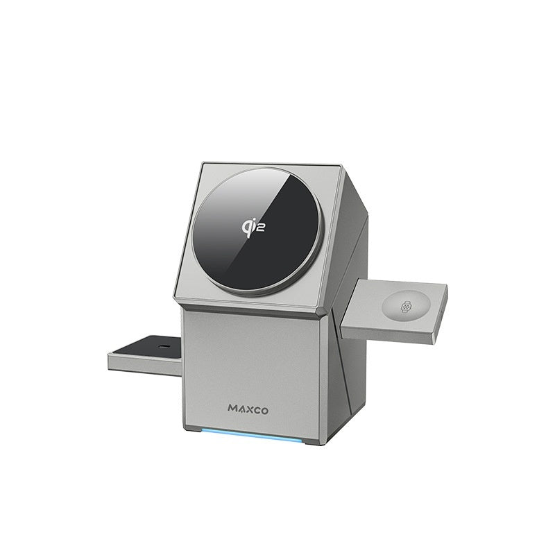 Qi2 Magnetic Charger | Rotating Wireless Fast Charge Silicone Back Scrub Bath Brush