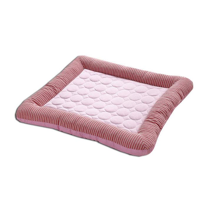 ChillPaws Ice Silk Cooling Mat for Pets Silicone Back Scrub Bath Brush