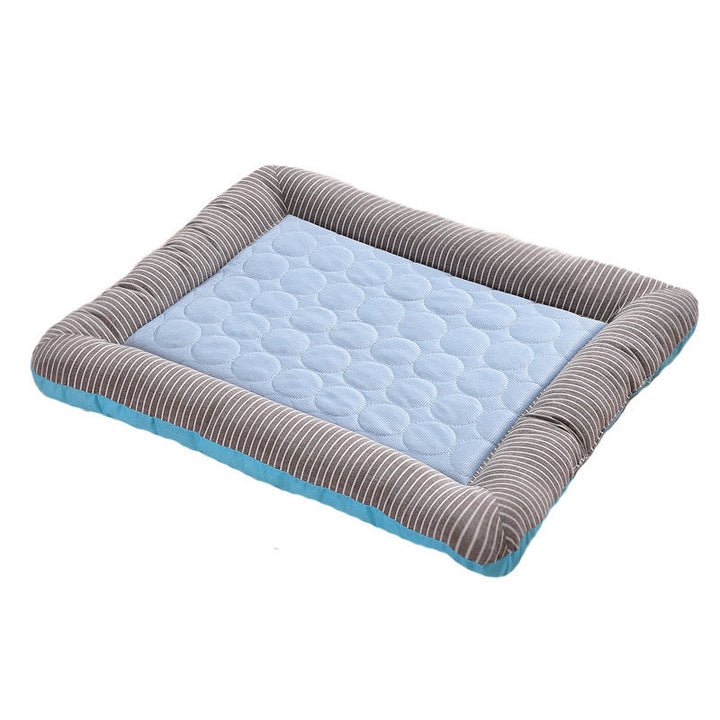 ChillPaws Ice Silk Cooling Mat for Pets Silicone Back Scrub Bath Brush