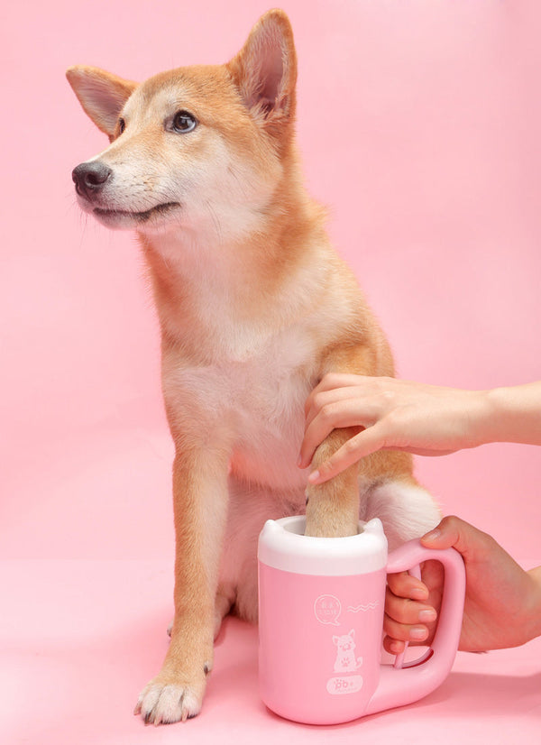 PawPure Silicone Pet Paw Cleaner Cup Silicone Back Scrub Bath Brush