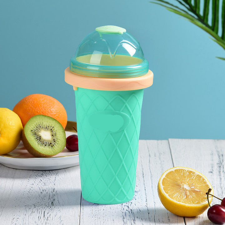 IceCrush Smoothie Cup – Instant Slushie Maker Silicone Back Scrub Bath Brush