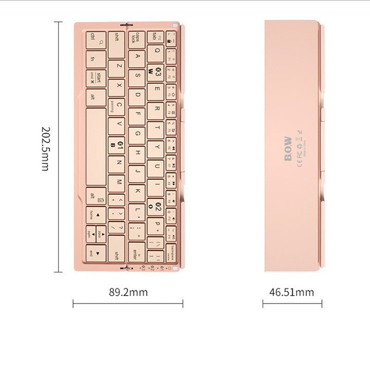 Foldable Bluetooth Keyboard | 3-Device Wireless Keypad + Stand Blyntra