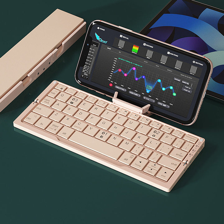 Foldable Bluetooth Keyboard | 3-Device Wireless Keypad + Stand Blyntra