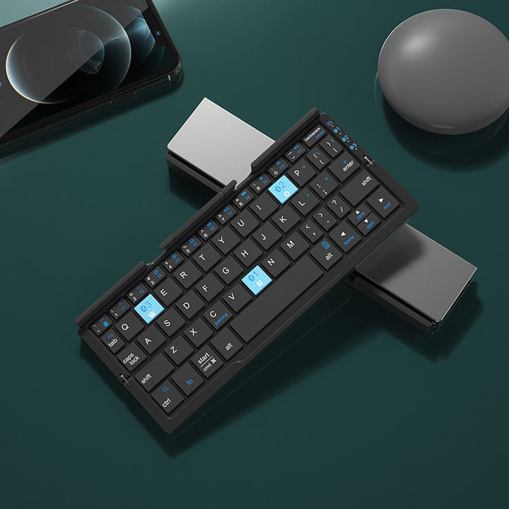 Mini Folding Wireless Keyboard + Phone Stand Blyntra