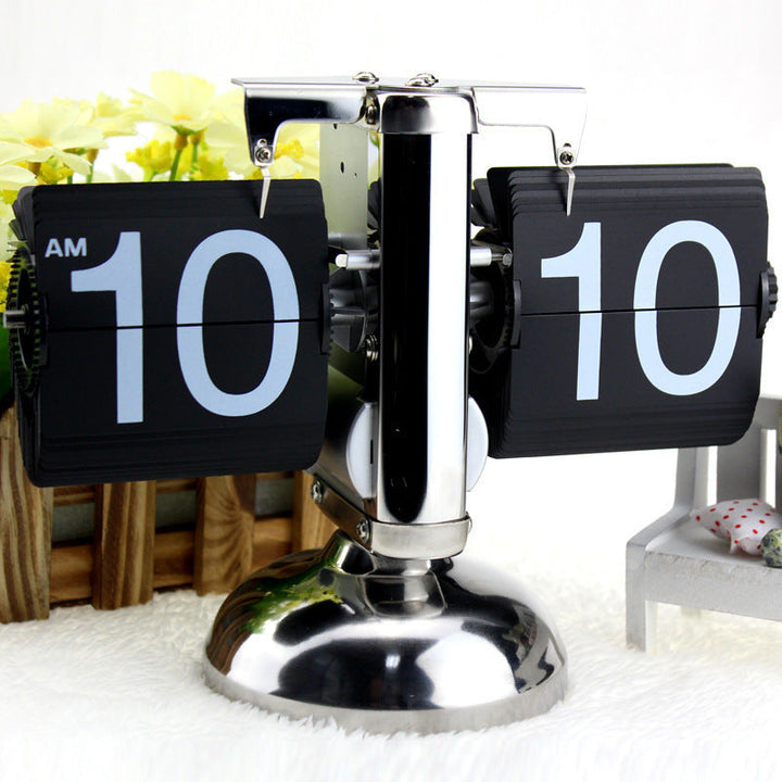 Flip Digital Clock Small Scale Table Clock Retro Flip Clock Silicone Back Scrub Bath Brush