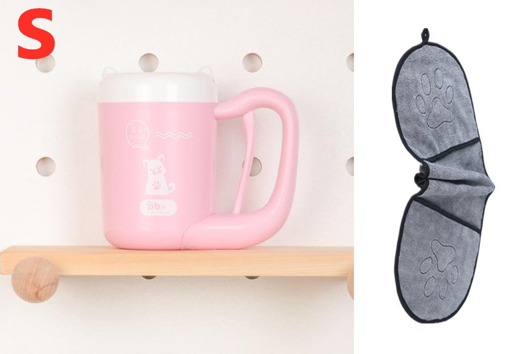 PawPure Silicone Pet Paw Cleaner Cup Silicone Back Scrub Bath Brush