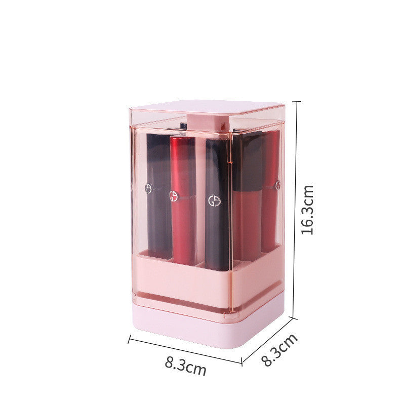Press The Lifting Lipstick Storage Box Desktop Dust-proof Belt Cover BLYNTRA