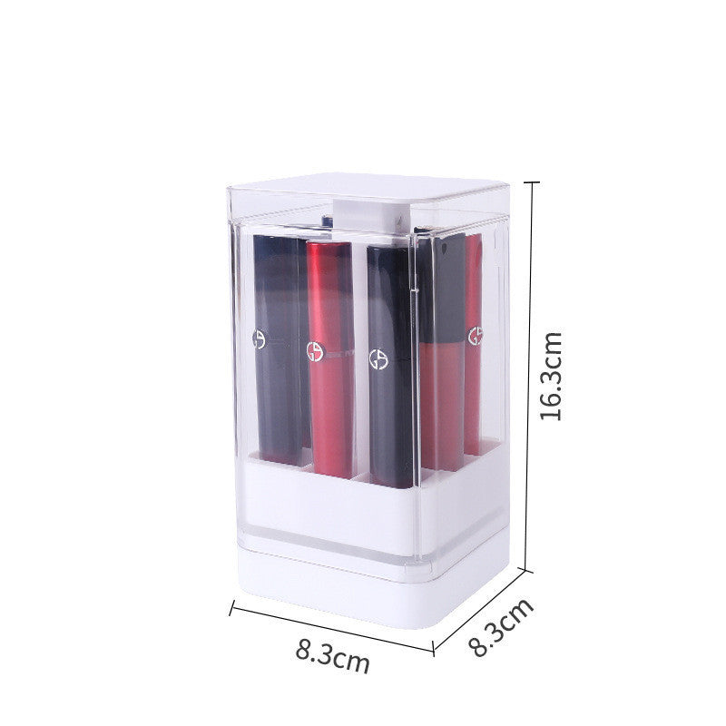 Press The Lifting Lipstick Storage Box Desktop Dust-proof Belt Cover BLYNTRA
