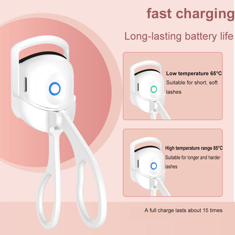 Eyelash Curler Portable Electric Heated Comb Eye Lash Long Lasting Eyelashes Curls Thermal Eyelash Curler Makeup Tools Heated Eyelash Curlers,Rechargeable Electric Eyelash Curler,Handheld Eyelash Heat Silicone Back Scrub Bath Brush