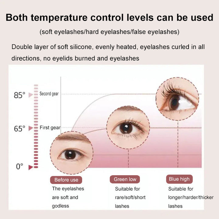 Eyelash Curler Portable Electric Heated Comb Eye Lash Long Lasting Eyelashes Curls Thermal Eyelash Curler Makeup Tools Heated Eyelash Curlers,Rechargeable Electric Eyelash Curler,Handheld Eyelash Heat Silicone Back Scrub Bath Brush
