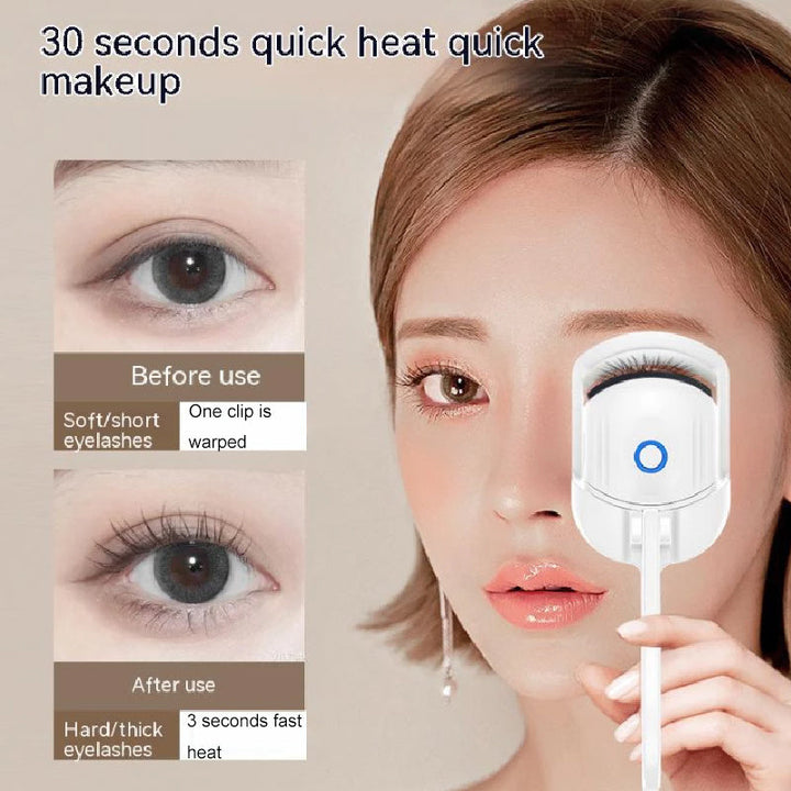 Eyelash Curler Portable Electric Heated Comb Eye Lash Long Lasting Eyelashes Curls Thermal Eyelash Curler Makeup Tools Heated Eyelash Curlers,Rechargeable Electric Eyelash Curler,Handheld Eyelash Heat Silicone Back Scrub Bath Brush