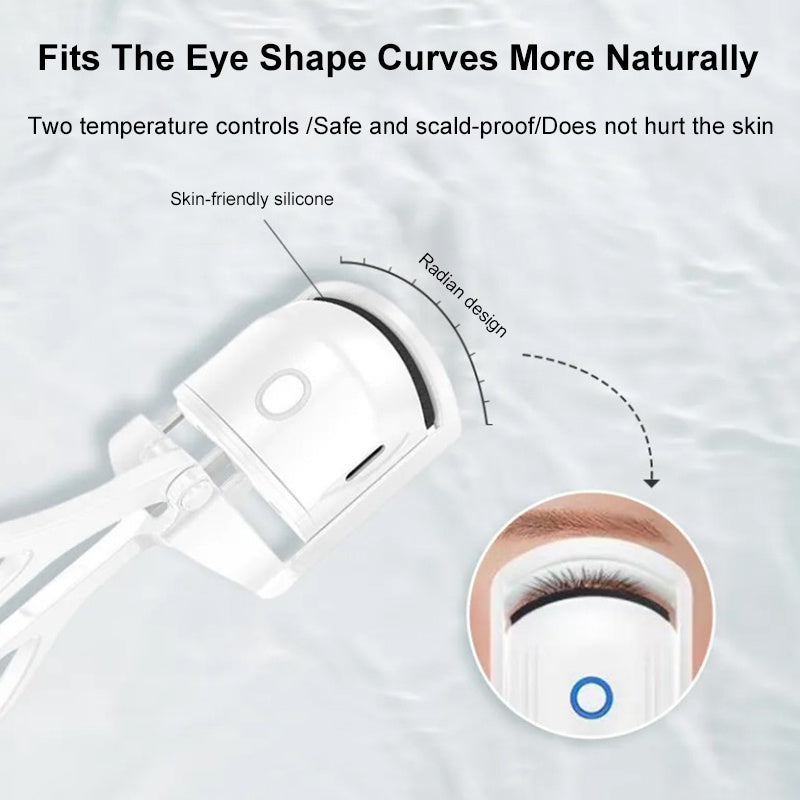 Eyelash Curler Portable Electric Heated Comb Eye Lash Long Lasting Eyelashes Curls Thermal Eyelash Curler Makeup Tools Heated Eyelash Curlers,Rechargeable Electric Eyelash Curler,Handheld Eyelash Heat Silicone Back Scrub Bath Brush