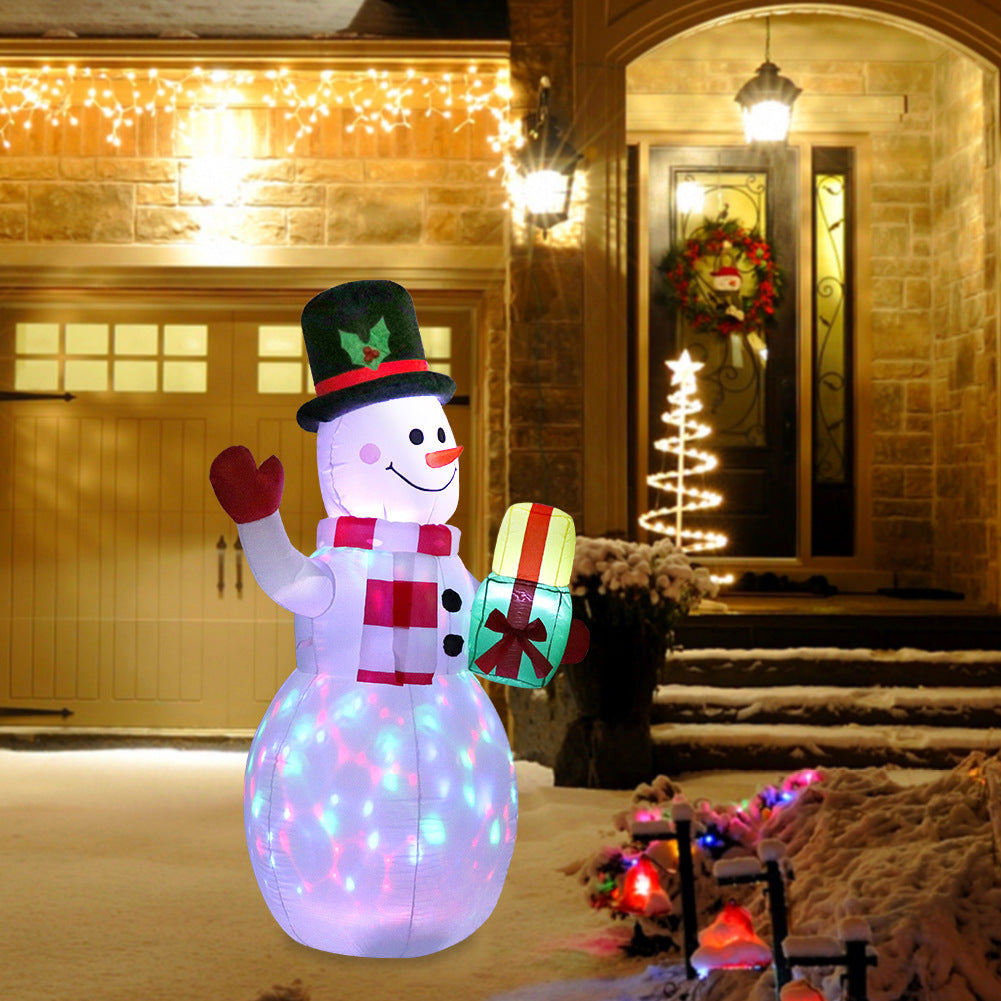 BLYNTRA Glowing Christmas Inflatables – Light-Up Santa & Snowman Decoration BLYNTRA