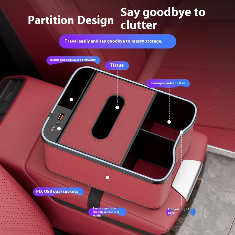 Car Armrest Storage Organizer Box BLYNTRA