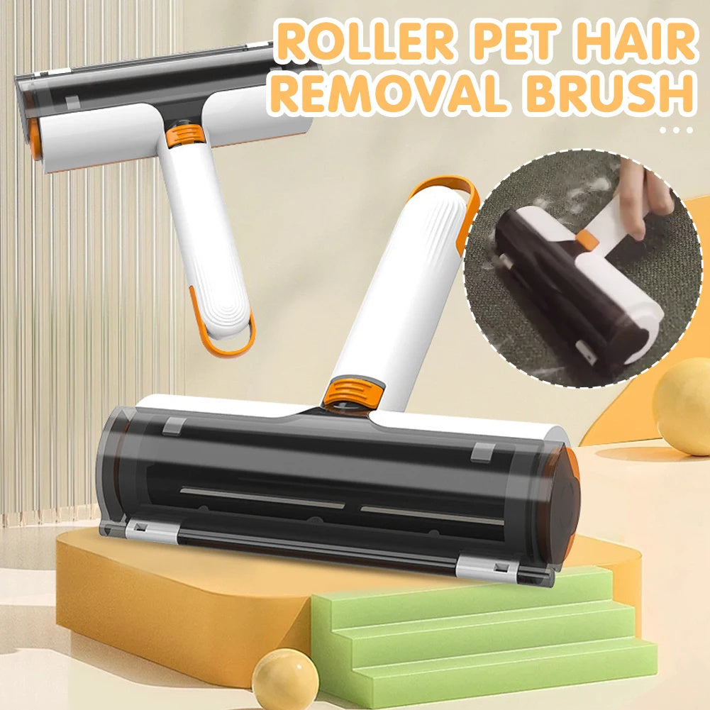 2 In 1 Pet Hair Removal Roller Multifunctional Portable Washable Hair Removal Brush Pet Supplies Silicone Back Scrub Bath Brush