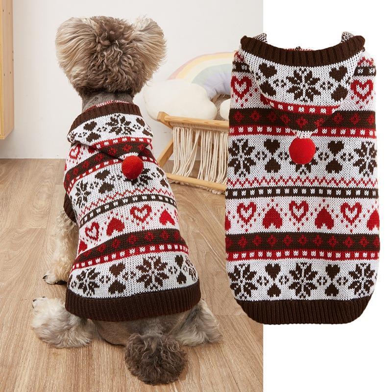 Snowflake Knit Dog Sweater | Warm & Stylish BLYNTRA