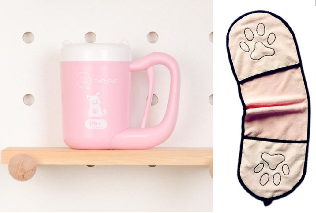 PawPure Silicone Pet Paw Cleaner Cup Silicone Back Scrub Bath Brush