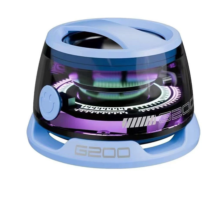 Portable Bluetooth Speaker G200 RGB Lighting Speaker BT5.3 Mini Sound Box 7 Hours Playback Magnetic Phone Holder Silicone Back Scrub Bath Brush