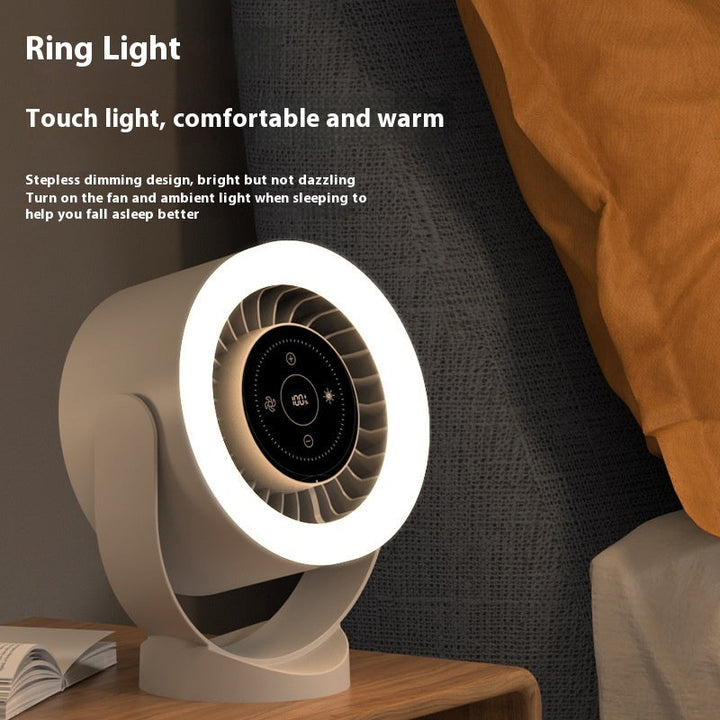 Desktop Adjustable Fan Light Rechargeable Wall Mount Table Fan Light Led Display Air Circulation Cooling USB Table Fan Light Silicone Back Scrub Bath Brush