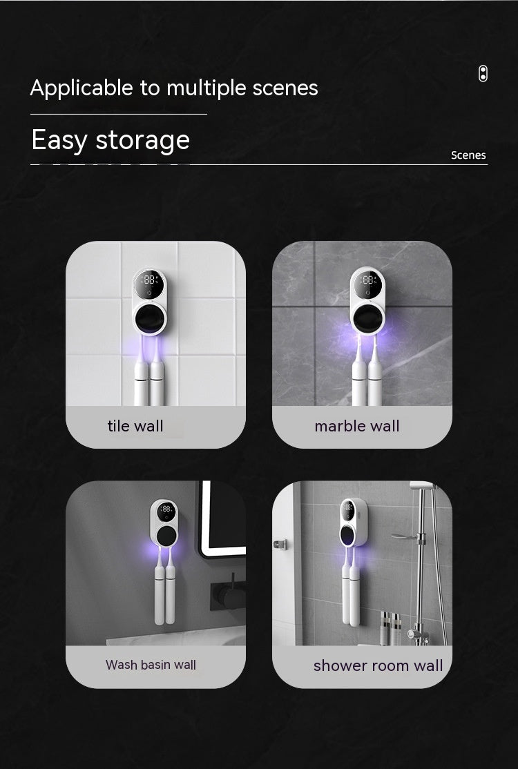 Tooth Brush Holder Sanitizer Uv Toothbrush Sanitizer Toothpaste Accessories Portable Toothbrush Sterilizer Portable Disinfectant Silicone Back Scrub Bath Brush
