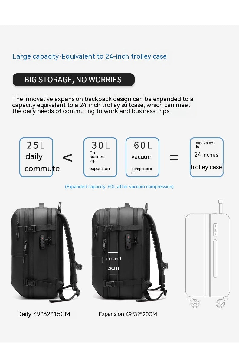 Men's Minimalist Multifunctional Large Capacity Travel Backpack BLYNTRA