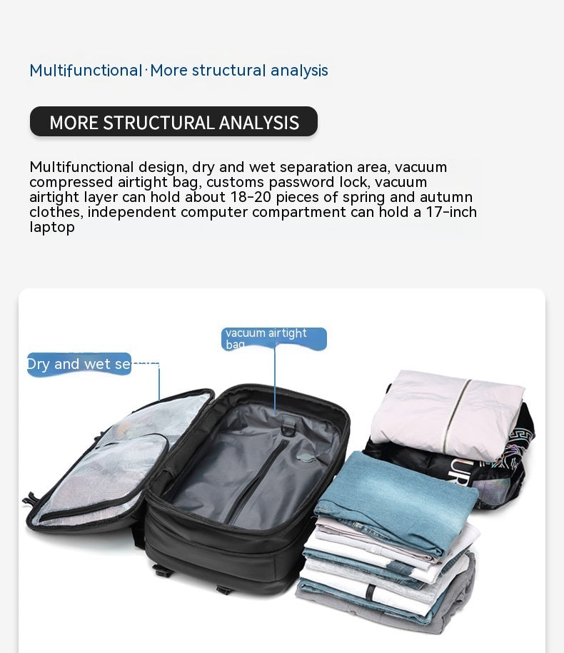 Men's Minimalist Multifunctional Large Capacity Travel Backpack BLYNTRA