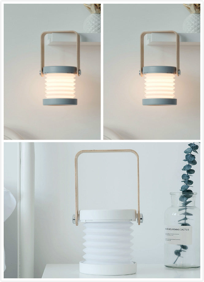 Foldable Touch Dimmable Reading LED Night Light Portable Lantern Lamp USB Rechargeable For Home Decor Silicone Back Scrub Bath Brush