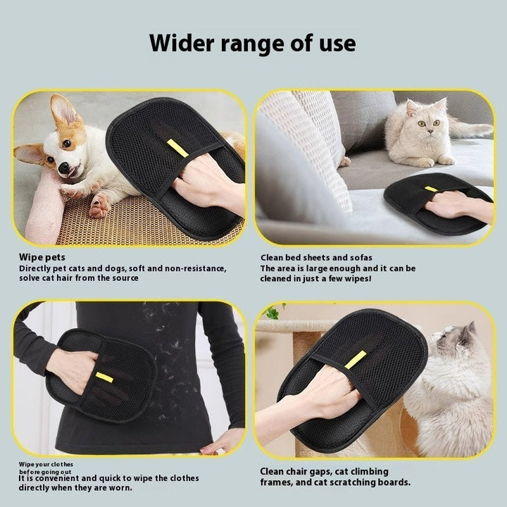 Pet Hair Remover Mitt Pet Hair Remover Gloves Deshedding Brush Glove For Dog Cat Rabbit With Long Short Curly Hair Silicone Back Scrub Bath Brush