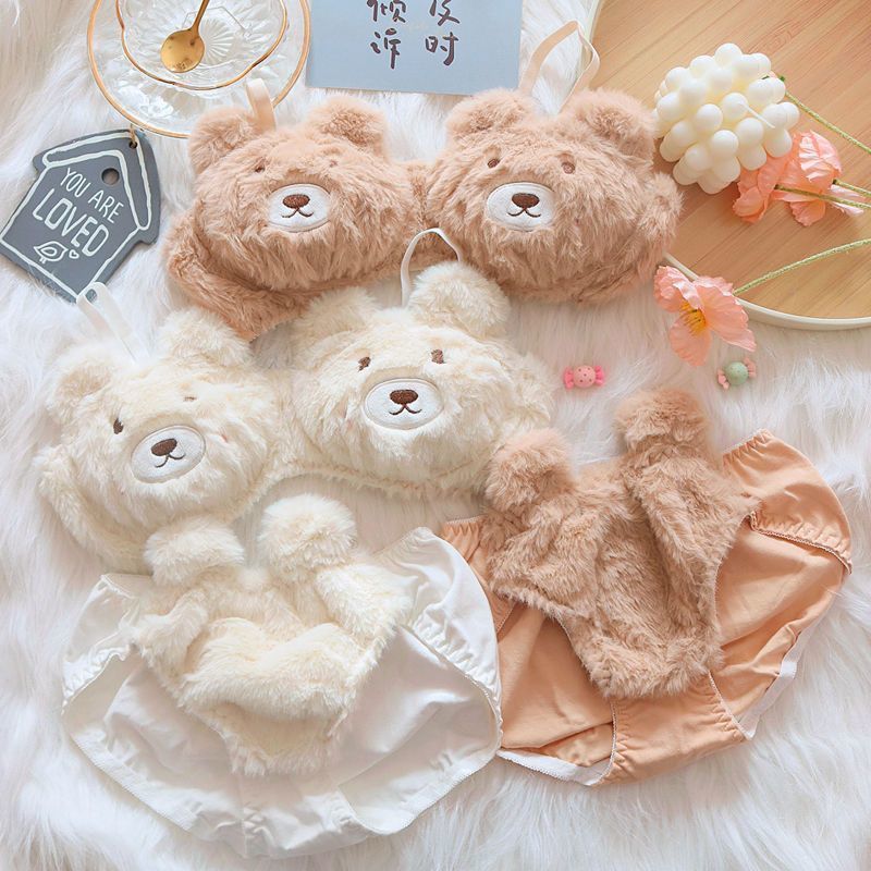 Japanese-Style Bear Bra Set for Girls – BLYNTRA Soft Comfort Lingerie BLYNTRA