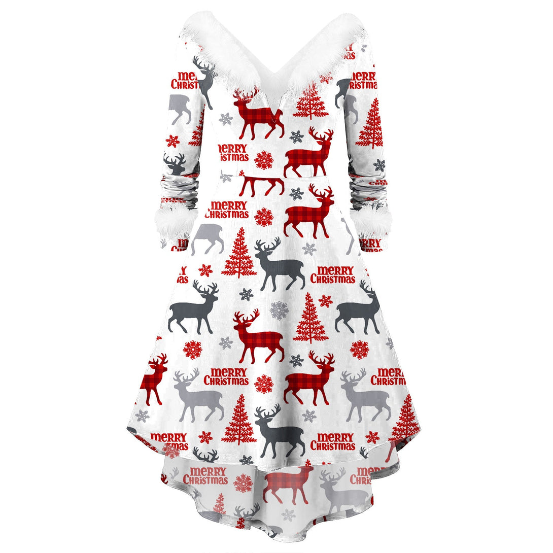 BLYNTRA Elegant Christmas Dress – Irregular Hem Long Sleeve Party Wear BLYNTRA