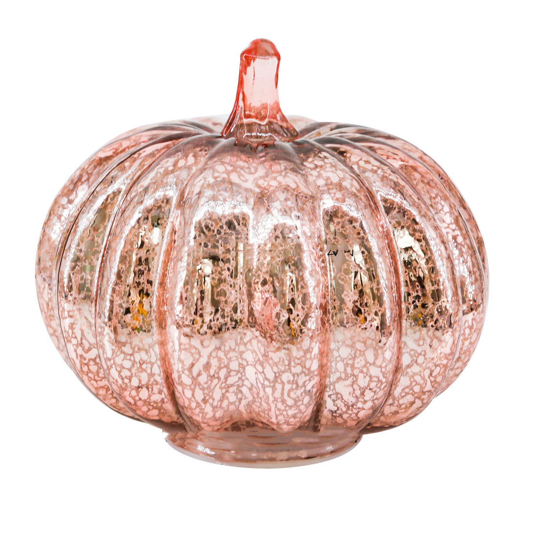 BLYNTRA Halloween Glass Pumpkin Lantern – Ambient Fall Light Decor BLYNTRA