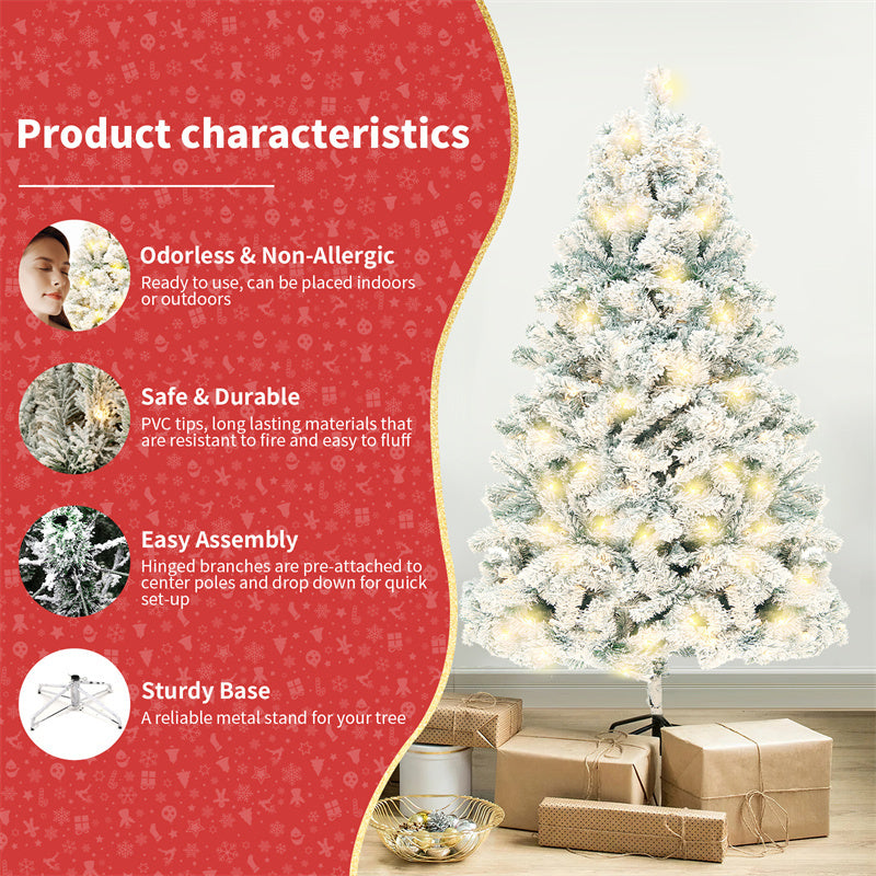 Christmas Tree PVC Snow-Covered Artificial Tree – BLYNTRA Holiday Décor BLYNTRA
