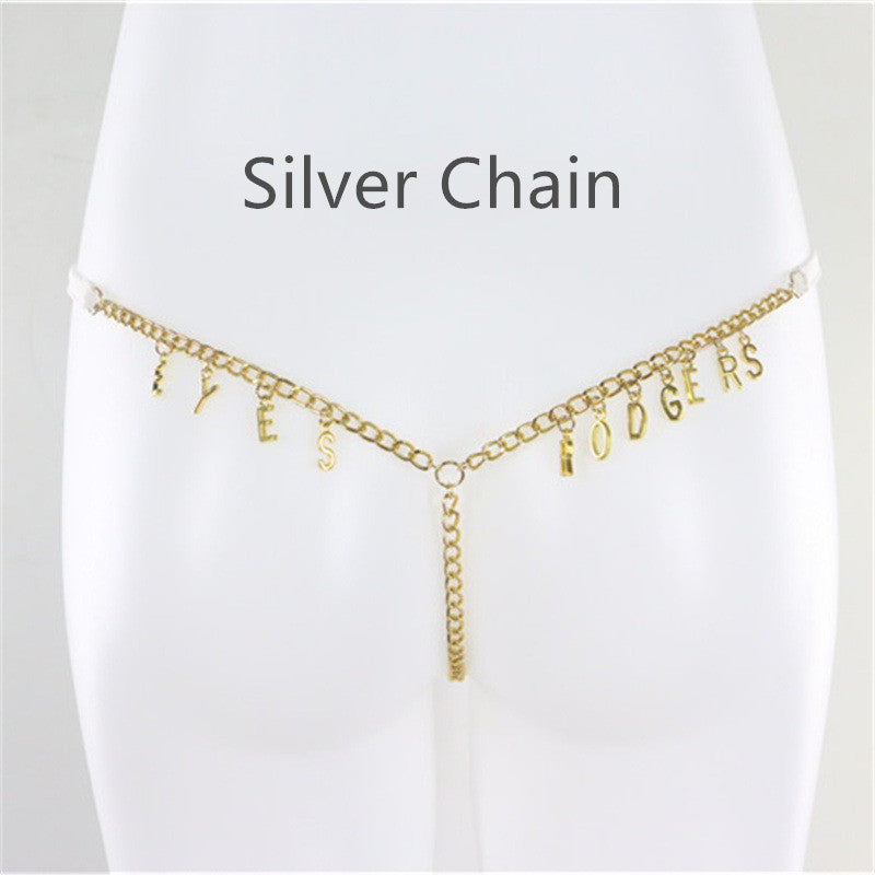 Custom Name Lace Thong & Body Chain Set Silicone Back Scrub Bath Brush