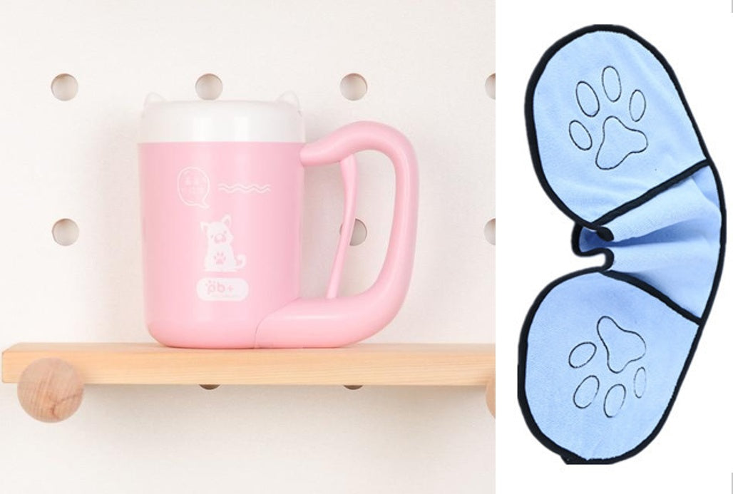 PawPure Silicone Pet Paw Cleaner Cup Silicone Back Scrub Bath Brush