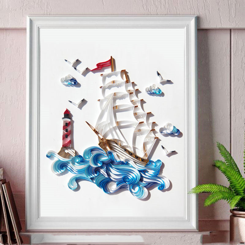 Quilted Paper Art Kit | DIY Illustration Decor Set BLYNTRA