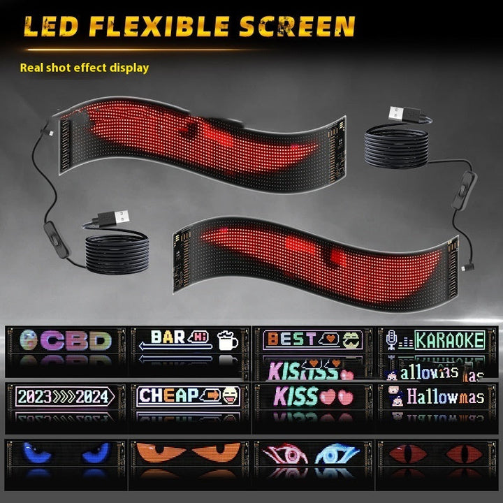 LED Car Ad Screen | App Controlled Flexible Display Silicone Back Scrub Bath Brush